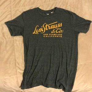 NEVER WORN grey and yellow Levi’s classic T-shirt